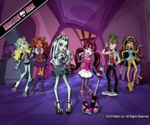 yapboz Monster High karakterleri Grubu